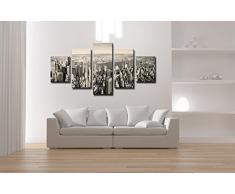 Quadro su tela astratto 160 x 80 cm 5 tele modello nr XXL 5543