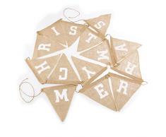 Vosarea 1 set stendardo stendardo buon natale stampa tela di iuta bandiera stendardo stendardo decorazione natalizia per ornamenti natale 410cm