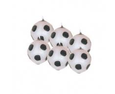 Amscan International - Mini candele a forma di palloni da calcio, confezione da 6 pezzi