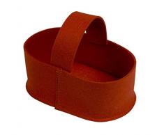myfilz – 3 mm cestino di Pasqua in Feltro di Lana, Lana, Orange, Oval