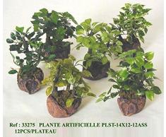 Pianta finta bonsai su tronco