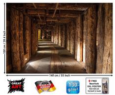 Salzmine Wieliczka / la miniera di sale di Wieliczka FOTOMURALE – XXL quadro -tappezzeria da parete /decorazione da parete 140 cm x 100 cm