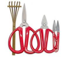 R&R SHOP Kit Forbici di Precisione Bonsai - Trimming, Potatura di Bonsai, Tagli di Precisione e di Piccoli Rami e Radici, Rakè di Bamboo - Set di 4