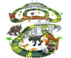 Symiu Pista Macchinine Dinosauri per Bambini Giochi Dinosauri Giochi Bambini 3 4 5 6 Anni Dinosauro Giocattolo 216 Pezzi Giochi Educativi Regalo Bambino Bambina 3 4 5 6 Anni