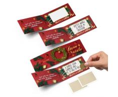 Biglietti Auguri Natale Gratta e Vinci - 10 Bigliettini Grattabili Natalizi Originali - Biglietto Grattabile Natalizio Originale