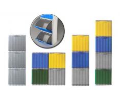 Stefanplast Amica - Pattumiera 40X30X40 L. 20 Silver, plastica