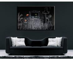 'Graffiti "Banksy" stampa su Leinwand – Quadro 120 x 80 cm K. Poster. Tela già su telaio. Pop Art dipinto stampe artistiche da parete, immagini, immagini per decorazione – decorazione/immagini da parete Top 200 "Bansky Streetart