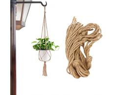 Appendiabiti per Piante,Vasi Sospesi per Piante,Appendiabiti per Piante Sospese Portafiori in Cotone e Corda, per Giardino Decorazioni per Interni ed Esterni