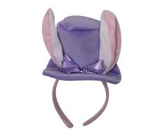 Viola Mini Top Hat Fascinator Cerchietto con orecchie peluche coniglietto di Pasqua