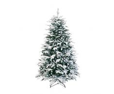 artplants.de Albero di Natale Artificiale ZÜRICH Speed, innevato, 240cm, Ø 150cm - Abete di plastica/Abete Tessile