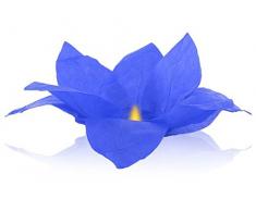 Lanterna Galleggiante Blu in Carta di Riso lumino Incluso a Forma Fiore di Loto momenti romantici Matrimonio Acqua Piscina Laghi