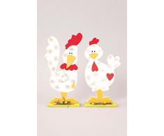 Personaggi divertenti Galline, 2 assortiti (1PRO acquisto) LxPxH 14 x 6 x 30 cm Nuovo figura di Pasqua Decorazione pasquale