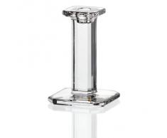 Candeliere, portacandela, candelabro, "SNOWTIME" 15,5 cm, trasparente, cristallo, stile moderno (German Crystal powered by CRISTALICA)