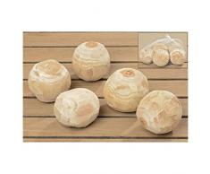 Boltze Sfera in Legno di Mango in Natura 5 Pezzi