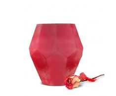 Sendez Vaso portafiori Heidi vaso tavolo – Vaso Decorativo in Vetro Vaso Vaso Vaso per piante, Vetro, Rot, 17x10 cm
