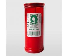 La Briantina LUM00623A Lumino votivo di paraffina, Rosso, 40T