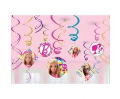 Amscan 671507 – 55 brillanti decorazioni a spirale da appendere, motivo:Barbie
