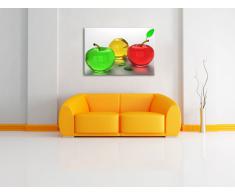 Mele di vetro, frutta, astratta, pittura su tela, Immagini XXL completamente incorniciati con telai di grandi dimensioni cuneo. Stampa artistica su quadro a parete con cornice. Più economico di pittura o di un dipinto a olio,