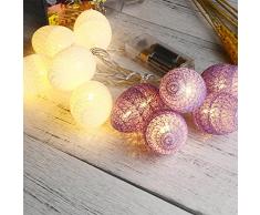 SamMoSon 1.8M 10Pcs Uovo di Pasqua Luce a LED per la Decorazione del Partito di Pasqua Decorazione di Cerimonia Nuziale Batteria di luci Stringa di Pasqua 1,8 Metri di Uova di Cotone 10 luci (Viola)