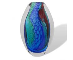 Vaso in vetro in italia murano stile antico altezza 23cm da tavolo moderno 2kg