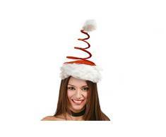 Cappello natalizio rosso con spirale babbo Natale