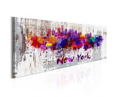 murando Quadro 135x45 cm 1 Pezzo Stampa su Tela in TNT XXL Immagini Moderni Murale Fotografia Grafica Decorazione da Parete Astratto New York Citta City d-B-0047-b-a