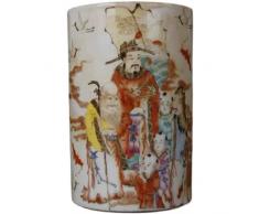 AMITVA Vaso in ceramica cinese con supporto bianco grande vaso cinese porcellana vaso di fiori cinese antico vasi in ceramica tradizionale vaso decorativo 12 * 8 cm