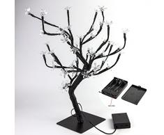 LED Fiori di albero di Bonsai da banco di fioritura di ciliegio, rami neri flessibili di 0.45M / 1.5FT 48LED, per la casa / partito / festival / cerimonia nuziale / decorazioni natalizie (Multicolore)