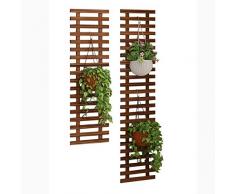 Fioriera da Parete Supporto in Legno Telaio da Arrampicata, Espositore per Piante Grasse Sospeso Verticale, Fioriera da Recinzione Pianta Decorazioni da Parete per Balcone Giardino Soggiorno