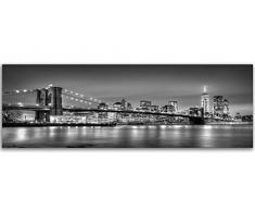 HYFBH Quadro su Tela, Quadro Decorativo, Ponte di Brooklyn Stampa di New York su Tela Quadro su Tela per Soggiorno 40x120 cm (15,7x47,2) Senza Cornice