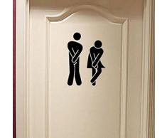 Wall Sticker, DDLBiz® Adesivi Murales, Divertente toilette bastone della parete impermeabile creativo per WC decorazione domestica (13*18cm(W*H))