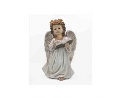 Angelo in resina 41 cm 720214/1 statuina decorativa natalizia addobbo decorazione casa vetrina negozio natale xmas cherubino