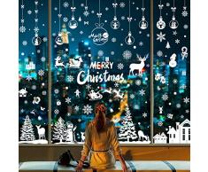 Vetrofanie Natalizie per Finestre Finestre Vetrofanie Fiocchi di Neve per Natale Finestra Vetrina Decorazioni natalizie per la casa Vetrofanie saldi Fiocco di Neve Stickers