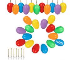 O-Kinee Uova di Pasqua, Decorazioni Pasquali, Uova di plastica, 50 Pezzi Uova di Pasqua da Appendere, Pasqua Decorazioni casa, Uova di Plastica per la Decorazione e Regali del Partito di Pasqua