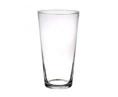 INNA-Glas Vaso per Fiori Anna Air in Vetro, Trasparente, 29,5cm, Ø11cm/Ø16cm - Portafiori - Vaso Decorativo