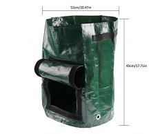 LOBKIN - Set di 2 vasi per Piante, per Patate e Patate, in polietilene, Impermeabili, con Aletta 35*45cm Sacchi per piante