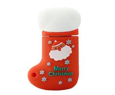 16GB red calza di natale usb flash drive usb modello memory stick pen drive usb chiavetta usb 2.0 - disco flash disk.