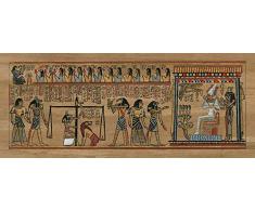 STAMPA-SU-TELA-INTELAIATA.anonymous-Cm_70_X_173-Papiro-egiziano-con-Faraone-Faraone-Antico-Egitto-Dio-Egizio-Papiro-Africa,-Quadro-su-tela-fine-art-Figurativo,-Canvas-intelaiato-100%cotone-380gr