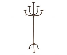 Biscottini candeliere in ferro 131x30x53 cm | Portacandele ferro | Candelabri antichi | Candelabri Shabby | Candelabro da terra e da tavolo