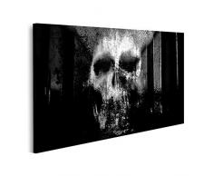 Quadro su Tela Teschio dellorrore Sfondo Horror in Bianco e Nero per Il Concetto di Halloween e Il Progetto di Manifesto cinematografico Quadri Stampe Arte Poster Murale