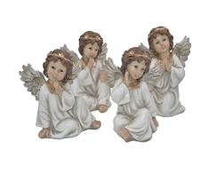 Angioletto con luce 15 cm - 19231 soggetto decorativo 1 pz modelli assortiti e casuali soggettino natalizio bomboniera addobbo casa vetrina