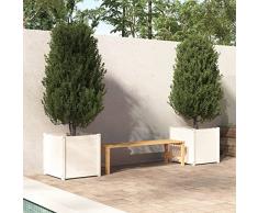 Tidyard 2 Fioriere,Vasi,Letti Rialzati,da Giardino,per Esterno,Grande,in Legno Massello di Pino,60x60x60 cm,Fioriera in Legno,Fioriera da Esterno,Fioriera in legno,Fioriera Quadrato,Fioriera da Patio