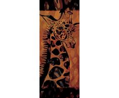 STAMPA-SU-TELA-INCORNICIATA-Rivas-Velazquez-Gena-Cm_101_X_40-Tie-Dye-Safari-I-Global-Wildlife-etnica-selvaggio-safari-africano-tiedye-tie-dye-batik-arancione-rosso-spezia-giraffa-Quadro-su-t