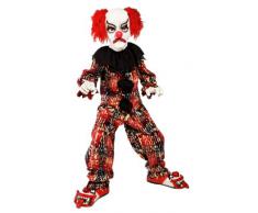 Costume Carnevale Halloween Clown Pagliaccio Spaventoso Del Circo - Bambino