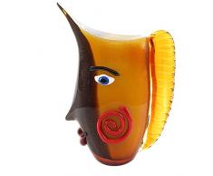 Vaso di vetro vaso di fiori stile-murano viso astratto stile-antico 33cm