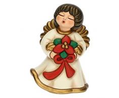 THUN - Limited Edition 2022 - Angelo del Natale in Ceramica Decorata a Mano, Versione Piccola - Idea Regalo Natale 2022-7.5x8.2x12 cm h