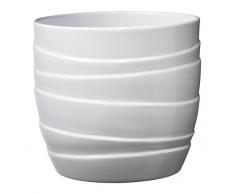 Soendgen - Vaso per fiori in ceramica, Barletta, bianco, 16 x 16 x 15 cm
