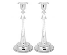 HERCHR Candelabro 2 Pezzi di Portacandele Argento Portacandele da Esterno Candelabri Decorativi Candelabri da Pranzo per Matrimoni