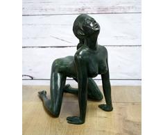Unbekannt Statuetta in bronzo con nudo da donna in ginocchio in bronzo