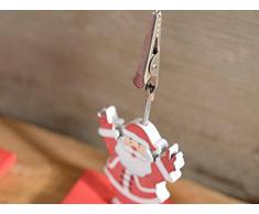 Ideapiu Idea SEGNAPOSTO Natalizio 16, SEGNAPOSTI in Legno COLORATO, SEGNAPOSTO per LA TAVOLA di Natale